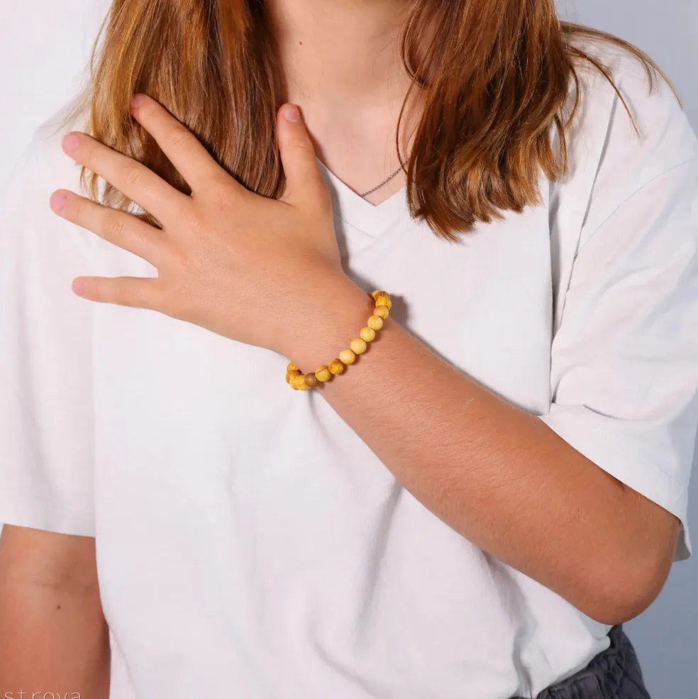 Bracelet Palo Santo perles rondes - 8 mm