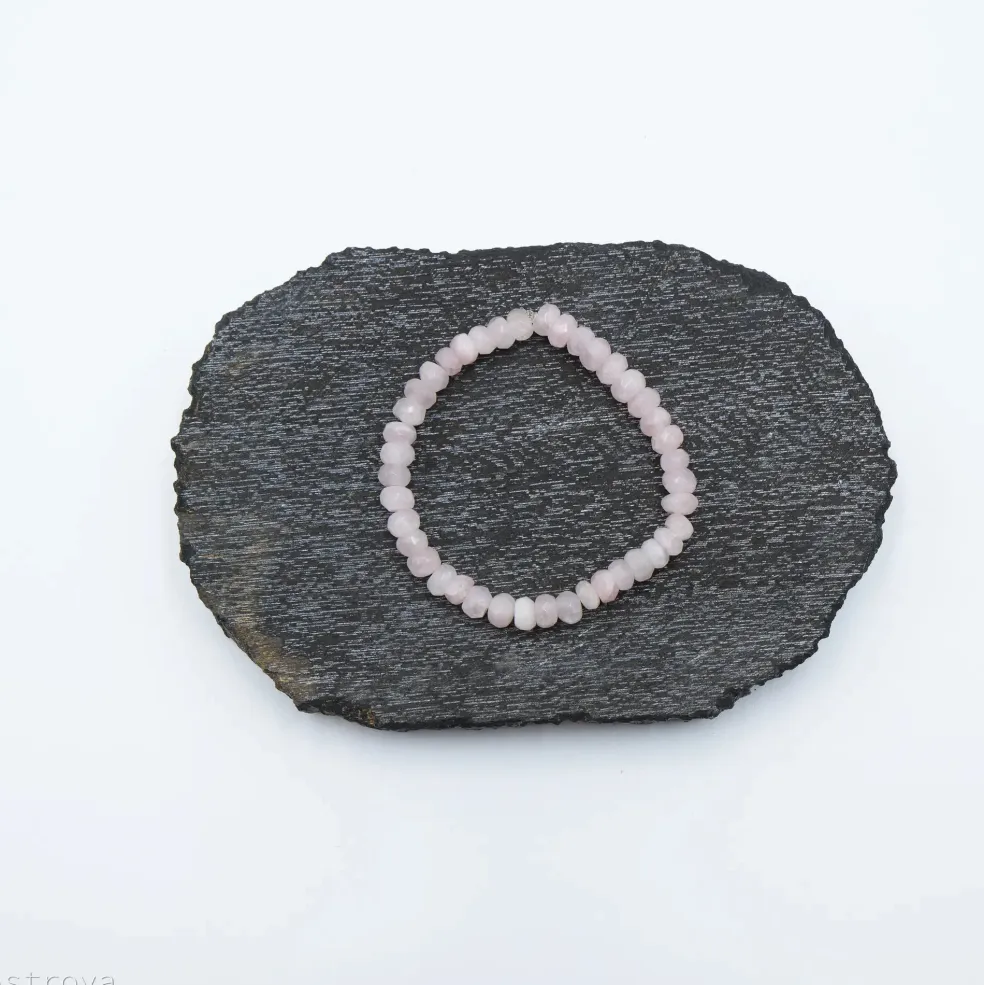 Bracelet Quartz rose à facettes