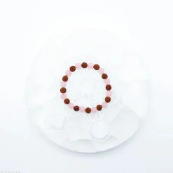 Bracelet Rudraksha - Quartz Rose