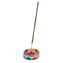 Brûle encens Fleur de Lotus en bois peint