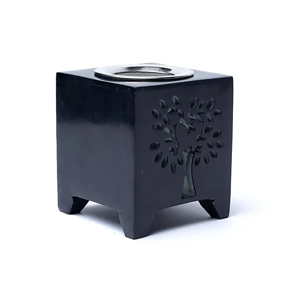 Brûleur encens en stéatite - Arbre de Vie