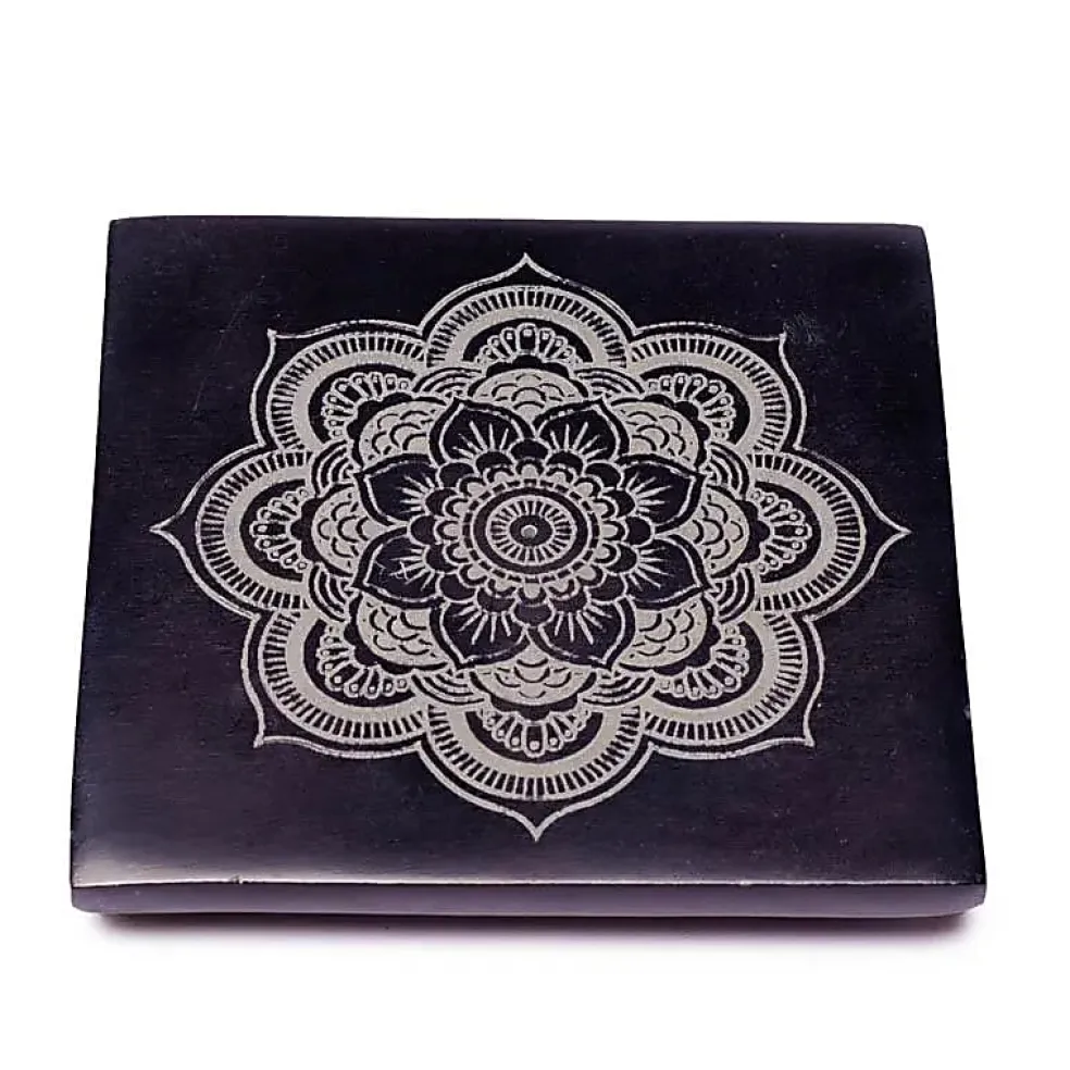 Brûleur encens en stéatite - Mandala