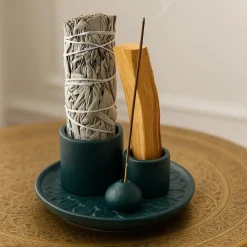 Brûleur en céramique Palo Santo, smudge & encens | Pétrole