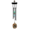 Carillon à vent 4 tubes alu, bois, perles et Ying-Yang - 35 cm