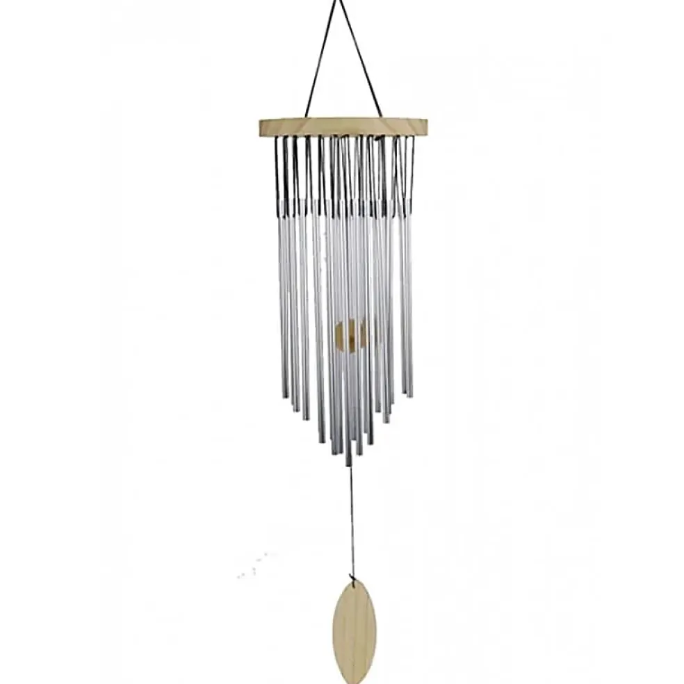 Carillon à vent 22 tubes alu et bois 25 cm