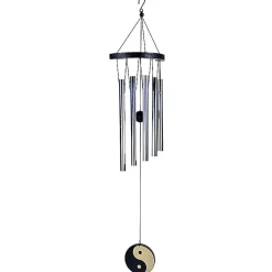 Carillon à vent 5 tubes alu Ying-Yang - 35 cm