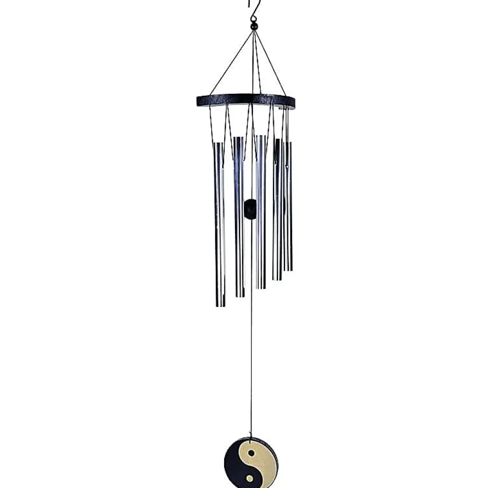 Carillon à vent 5 tubes alu Ying-Yang - 35 cm