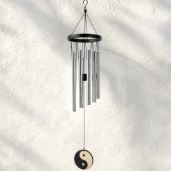 Carillon à vent 5 tubes alu Ying-Yang - 35 cm