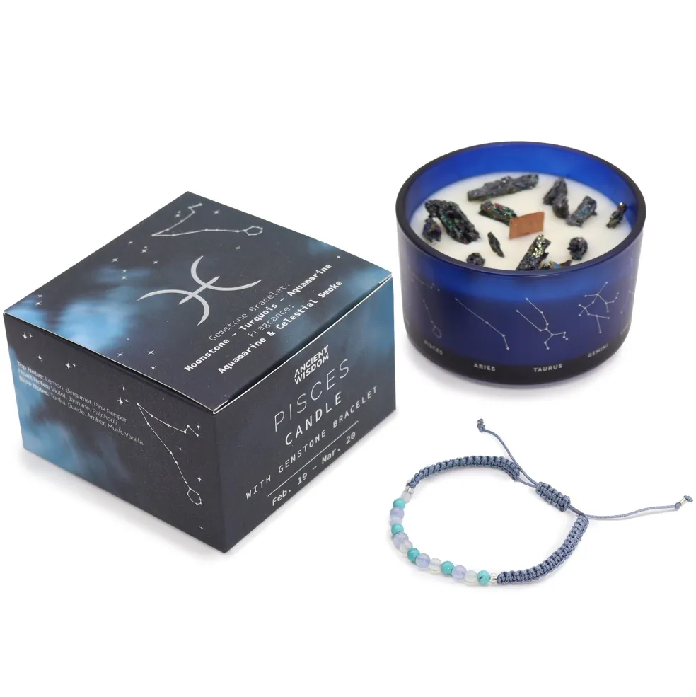 Coffret Cadeaux Bougie et Bracelet - Poisson