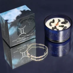 Coffret Cadeaux Bougie et Bracelet - Gémeaux