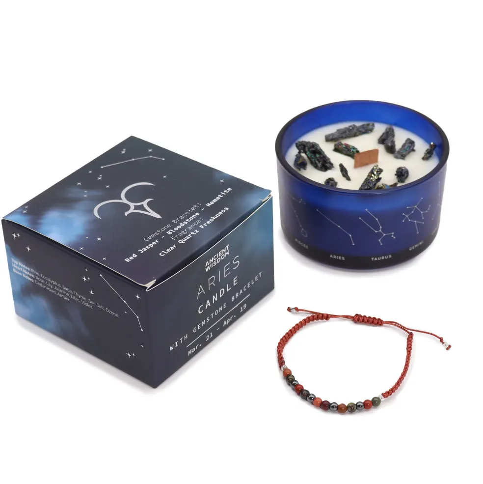 Coffret Cadeaux Bougie et Bracelet - Bélier