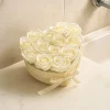 Coffret Coeur de Fleurs de Savon - Roses crèmes
