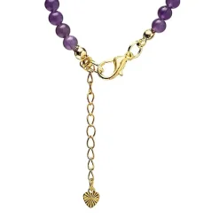 Collier Améthyste avec Pendentif Soleil