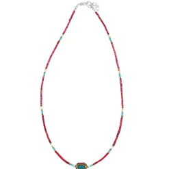 Collier de pierres précieuses - Corail