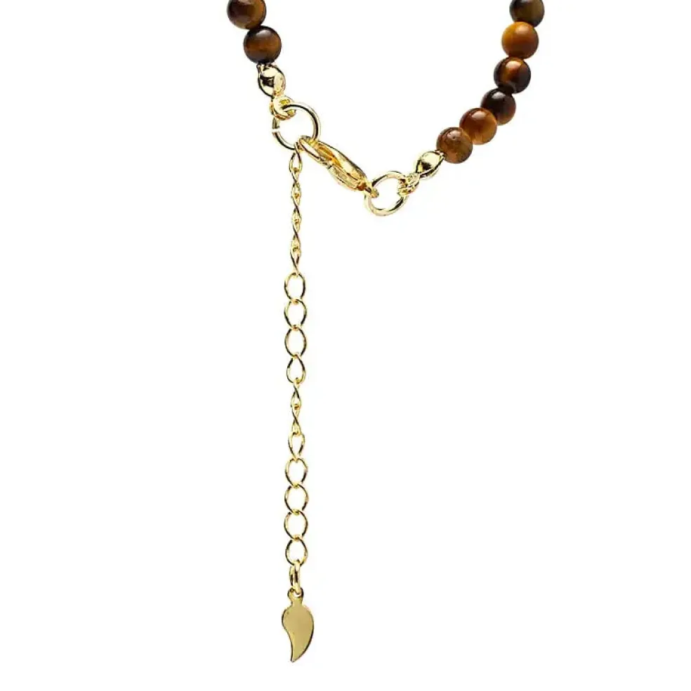 Collier Œil de tigre avec Pendentif Lune