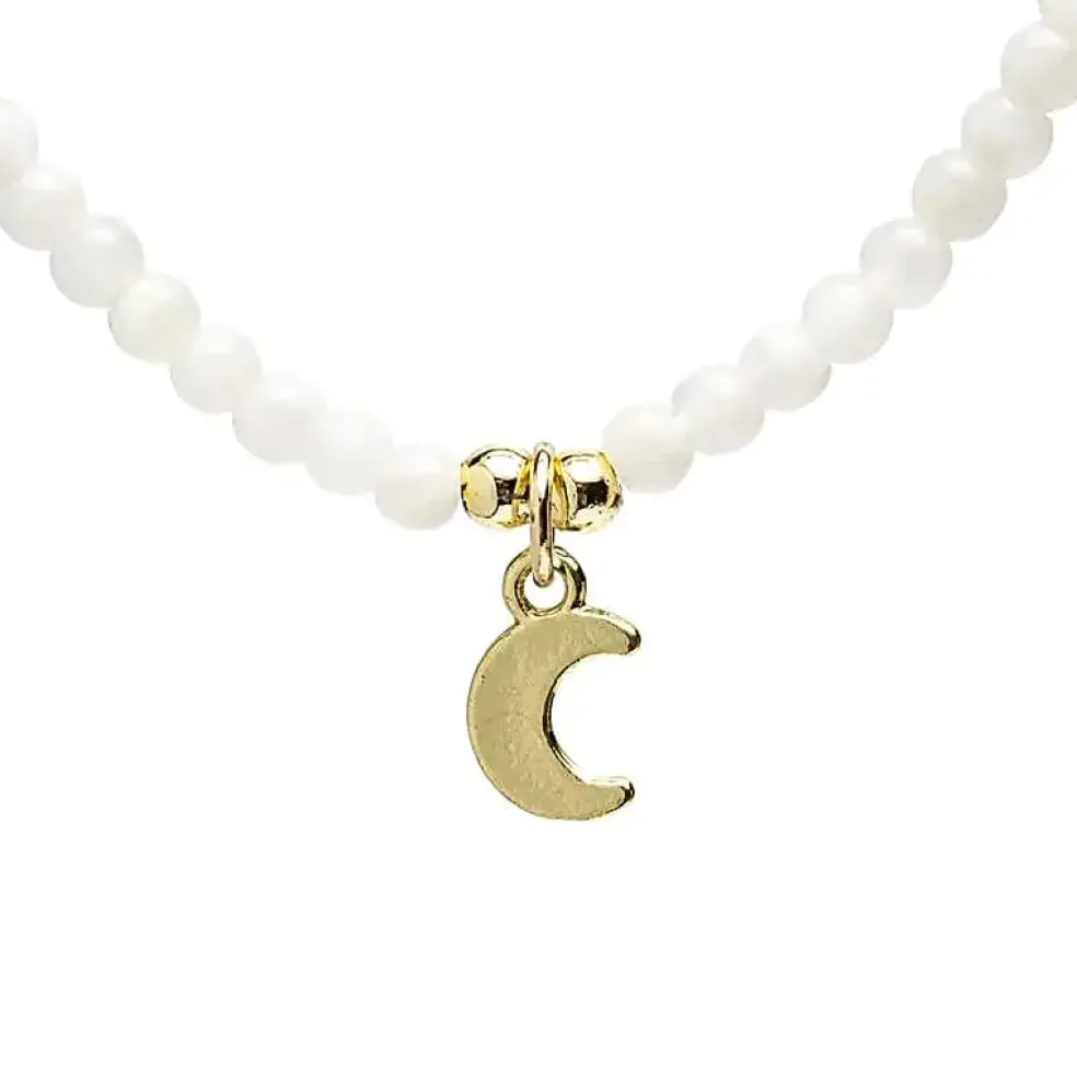 Collier Pierre de Lune avec Pendentif Lune