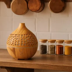 Diffuseur d'arômes à ultrasons - Déco rond naturel | 180ml