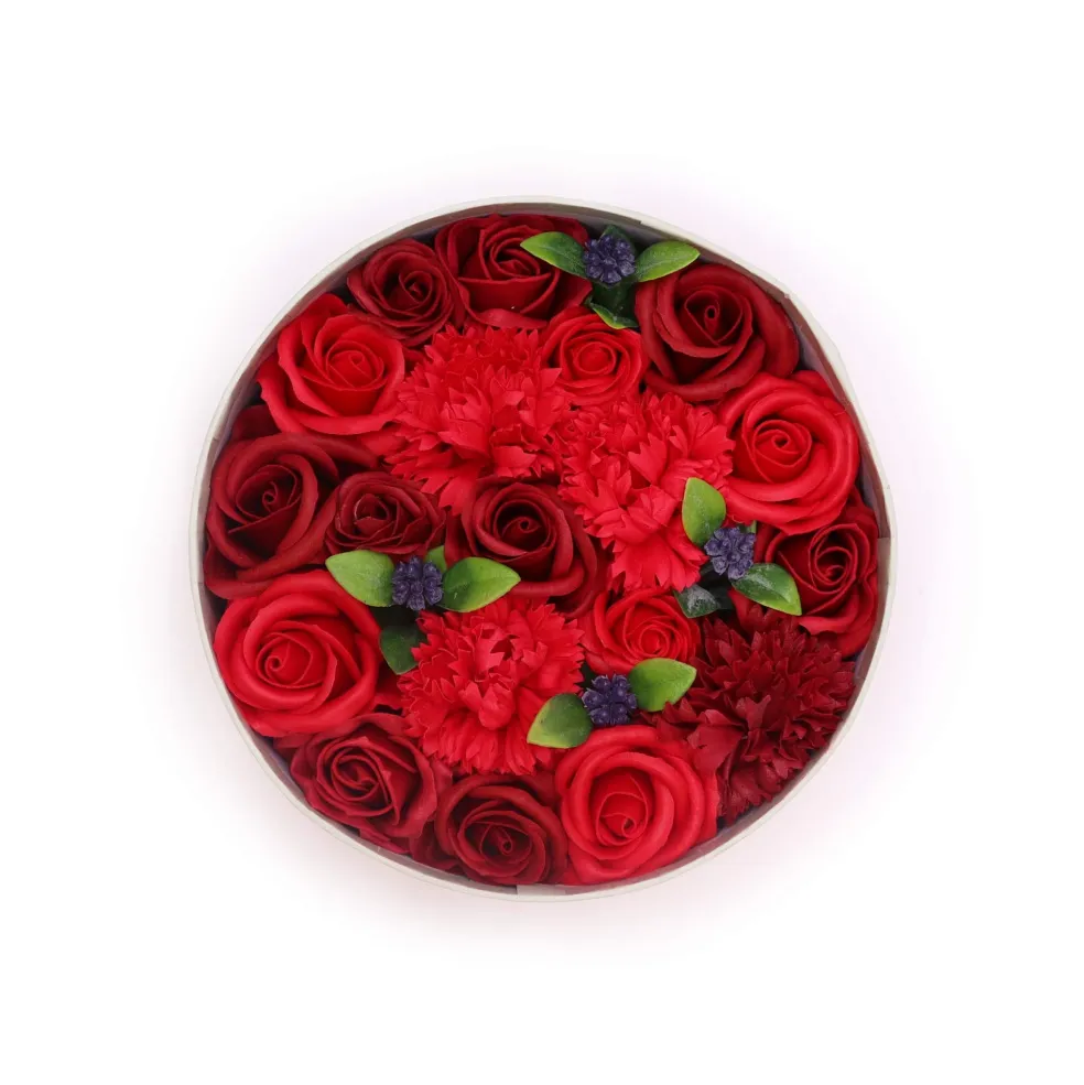 Fleurs de savon - boîte ronde