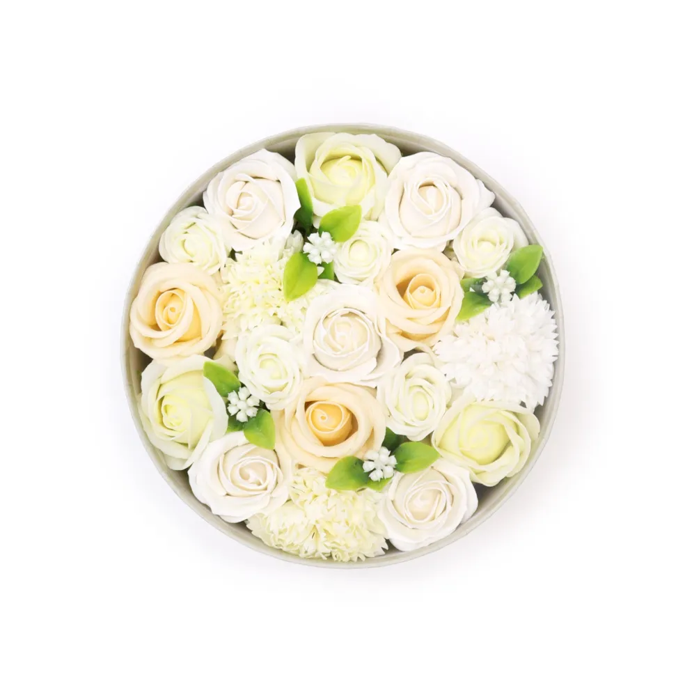 Fleurs de savon - boîte ronde