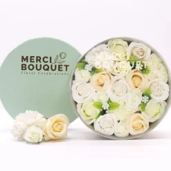 Fleurs de savon - boîte ronde