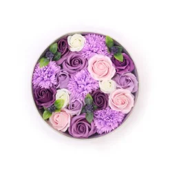 Fleurs de savon - boîte ronde