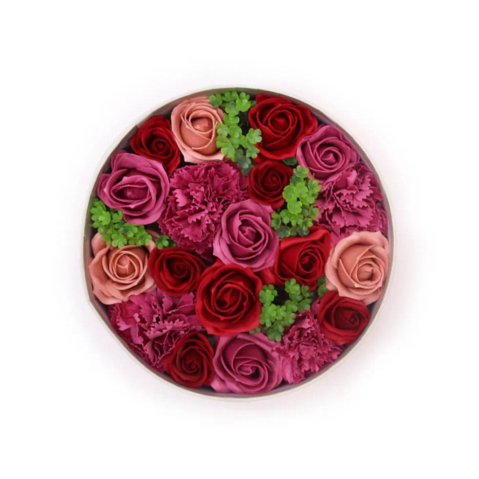 Fleurs de savon - boîte ronde
