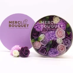 Fleurs de savon - boîte ronde