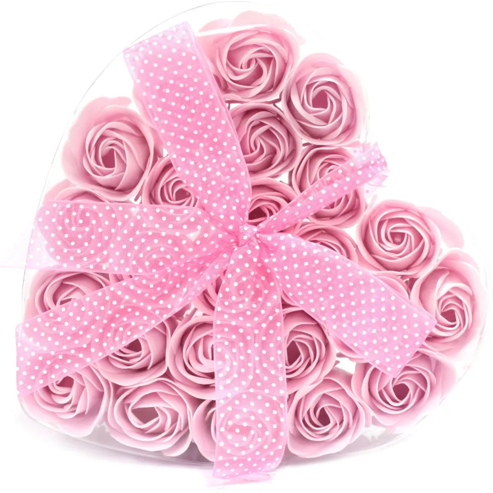 Fleurs de savon - Coeur de 24 roses