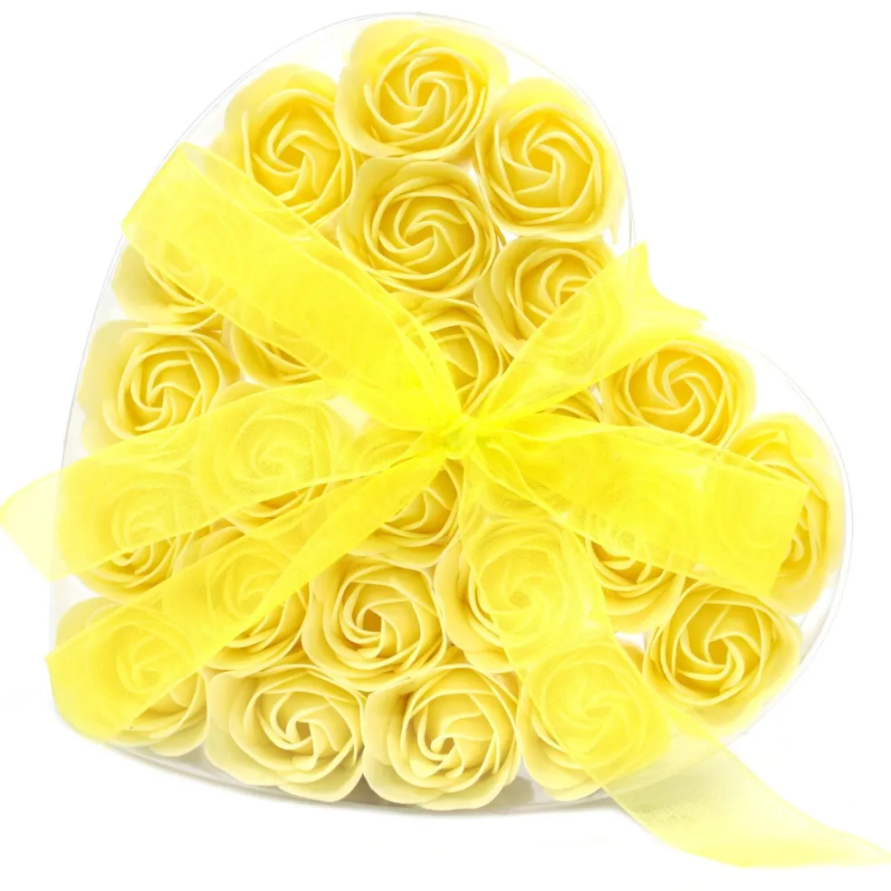 Fleurs de savon - Coeur de 24 roses