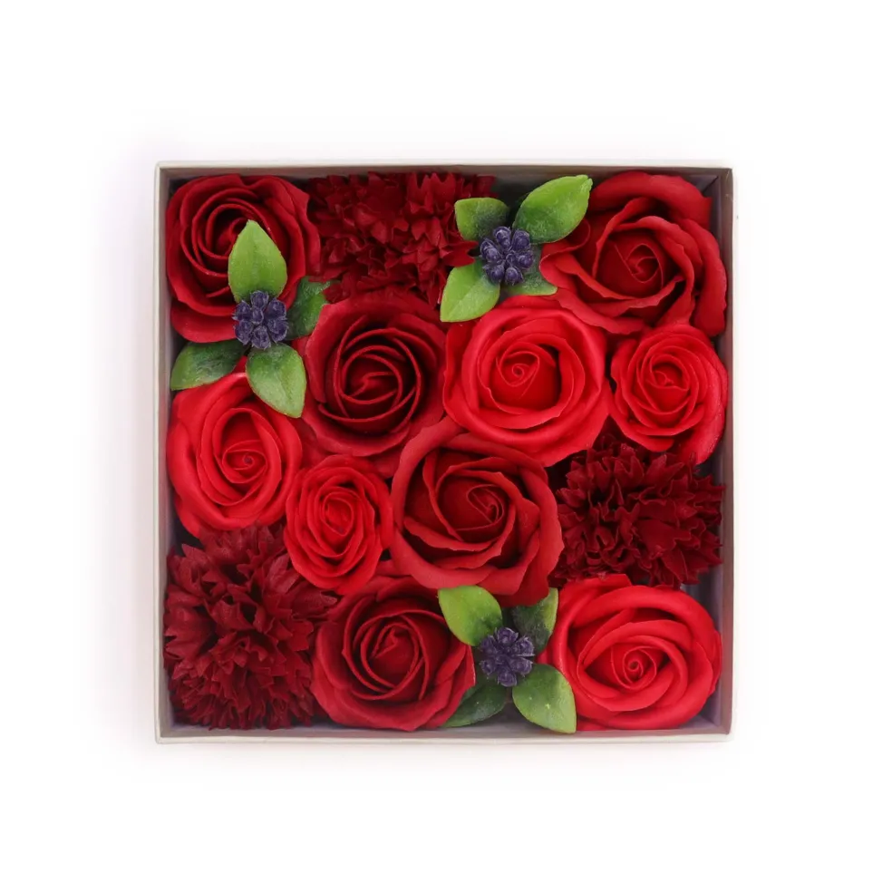 Fleurs de savon - coffret carré