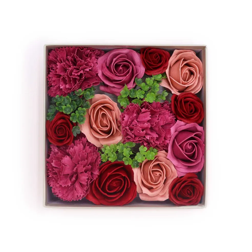 Fleurs de savon - coffret carré