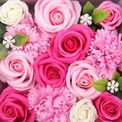Fleurs de savon - coffret carré