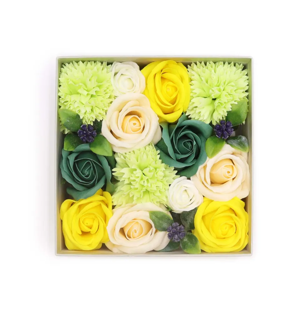 Fleurs de savon - coffret carré