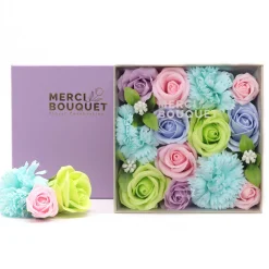 Fleurs de savon - coffret carré