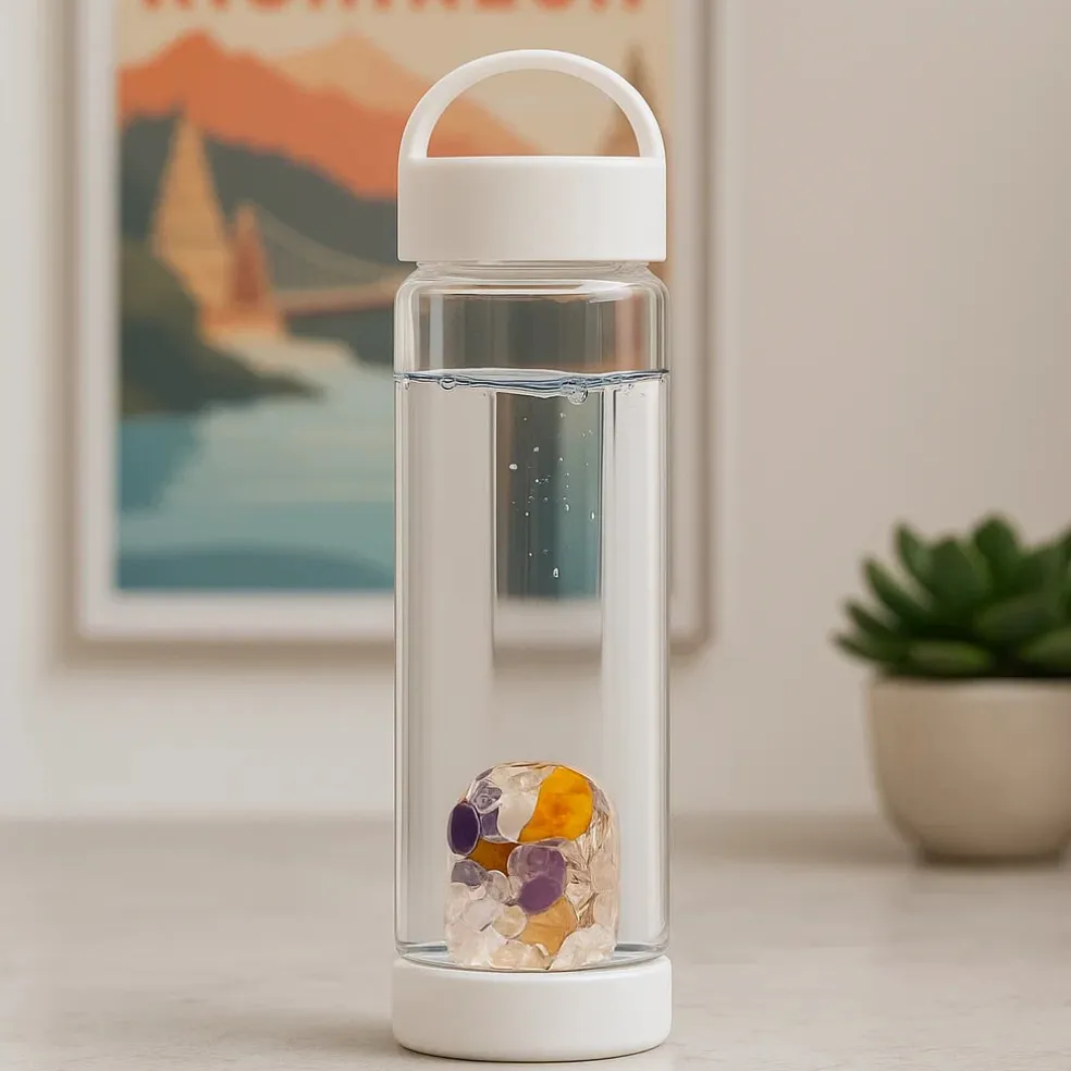 Gourde en verre - VitaJuwel VIA Prana | Blanche