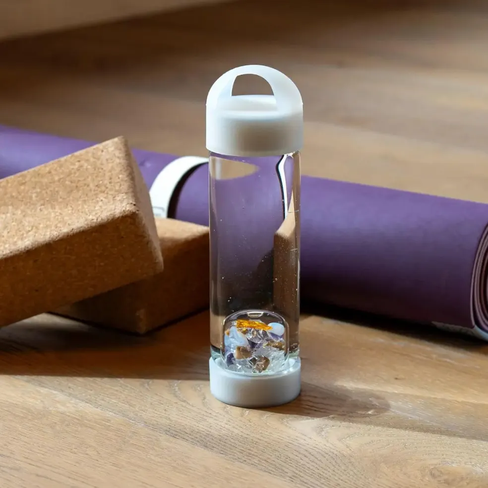 Gourde en verre - VitaJuwel VIA Prana | Blanche