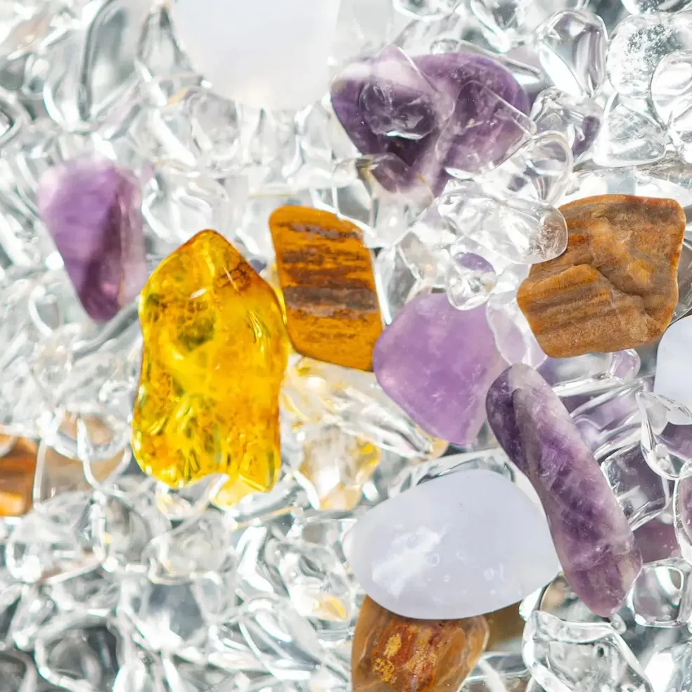 Gourde en verre - VitaJuwel VIA Prana | Violette