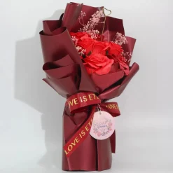 Grand Bouquet de Roses de savon rouges