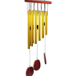 Grand carillon à vent 12 tubes aluminium et bois - 70cm