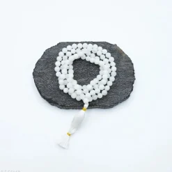 Mala Agate Blanche | 108 perles