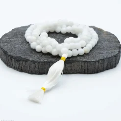 Mala Agate Blanche | 108 perles