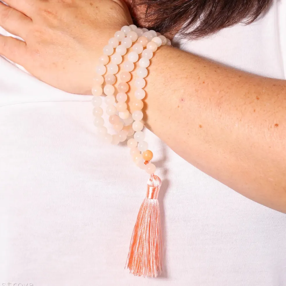Mala Aventurine Rose | 108 perles