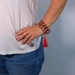 Mala Cristal de Roche - Rudraksha | 108 perles