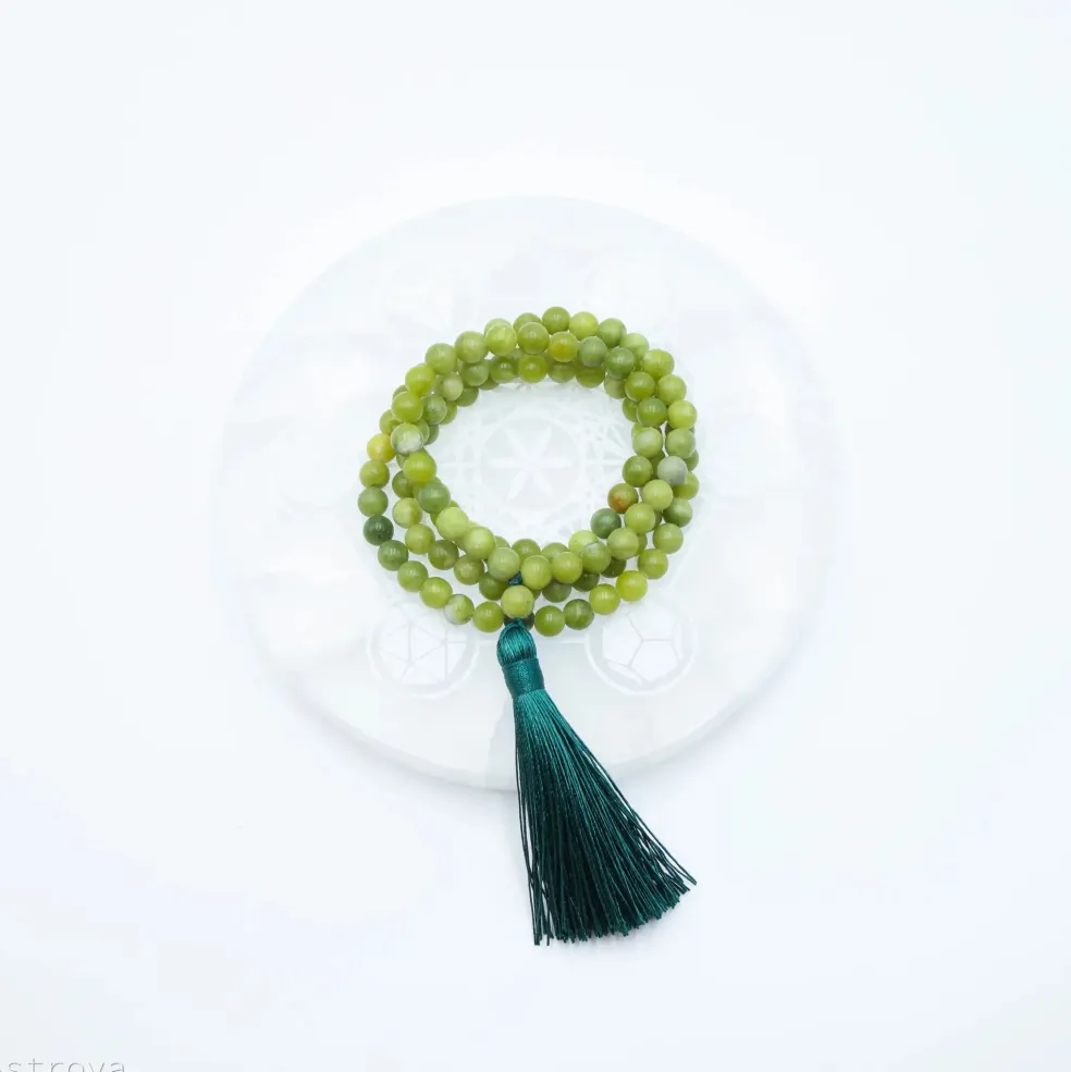 Mala Jade Xinyi avec Pompon | 108 perles