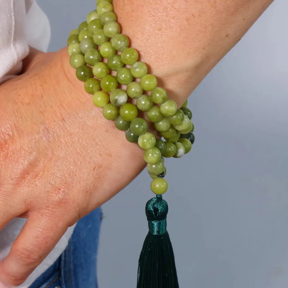Mala Jade Xinyi avec Pompon | 108 perles