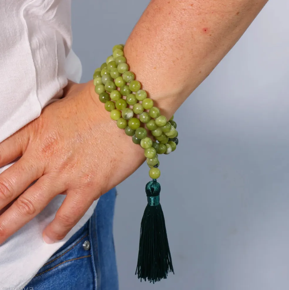 Mala Jade Xinyi avec Pompon | 108 perles