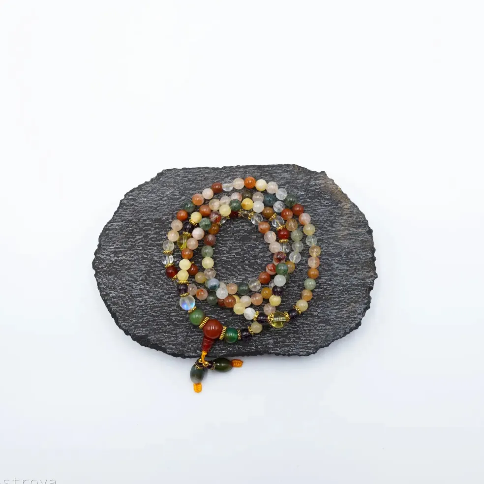 Mala magnifique mix d'agates | 108 perles