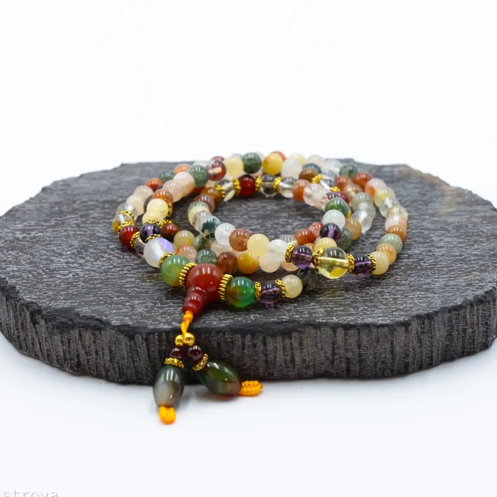 Mala magnifique mix d'agates | 108 perles