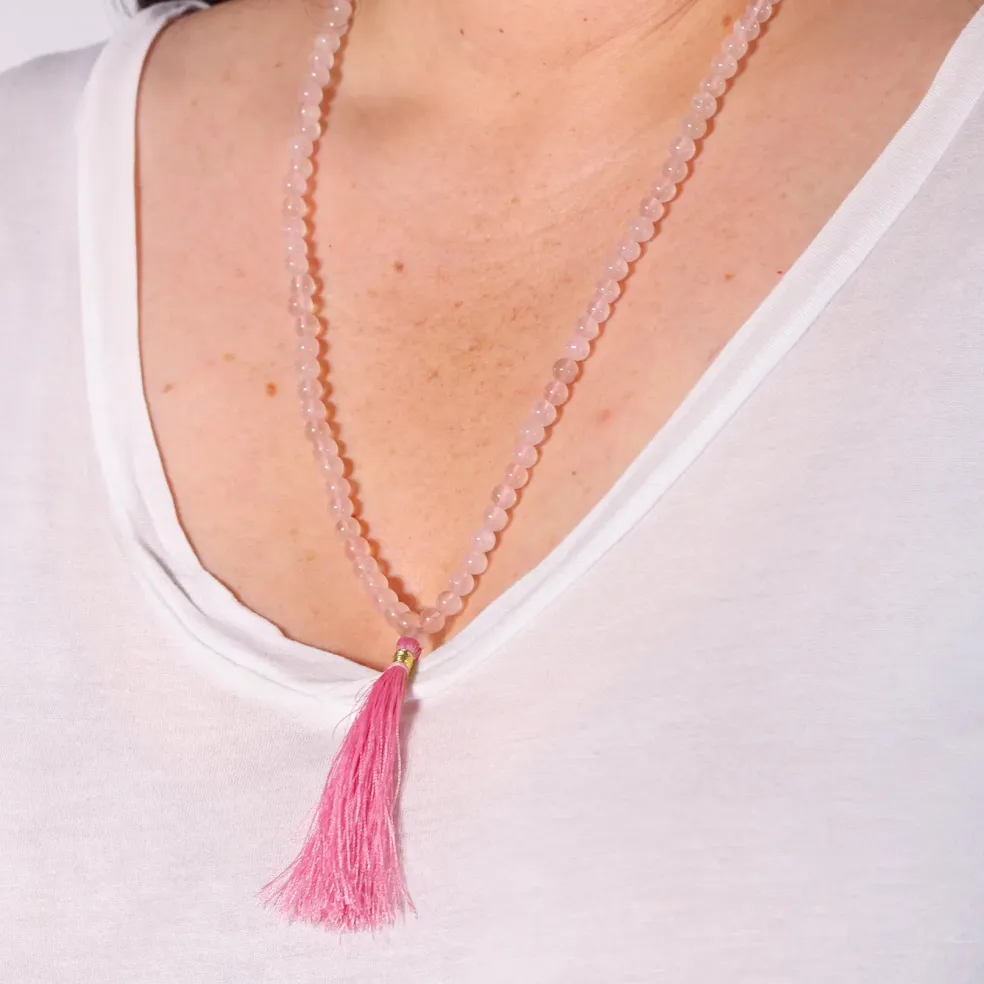 Mala Quartz Rose- perles de 6 mm | 108 perles
