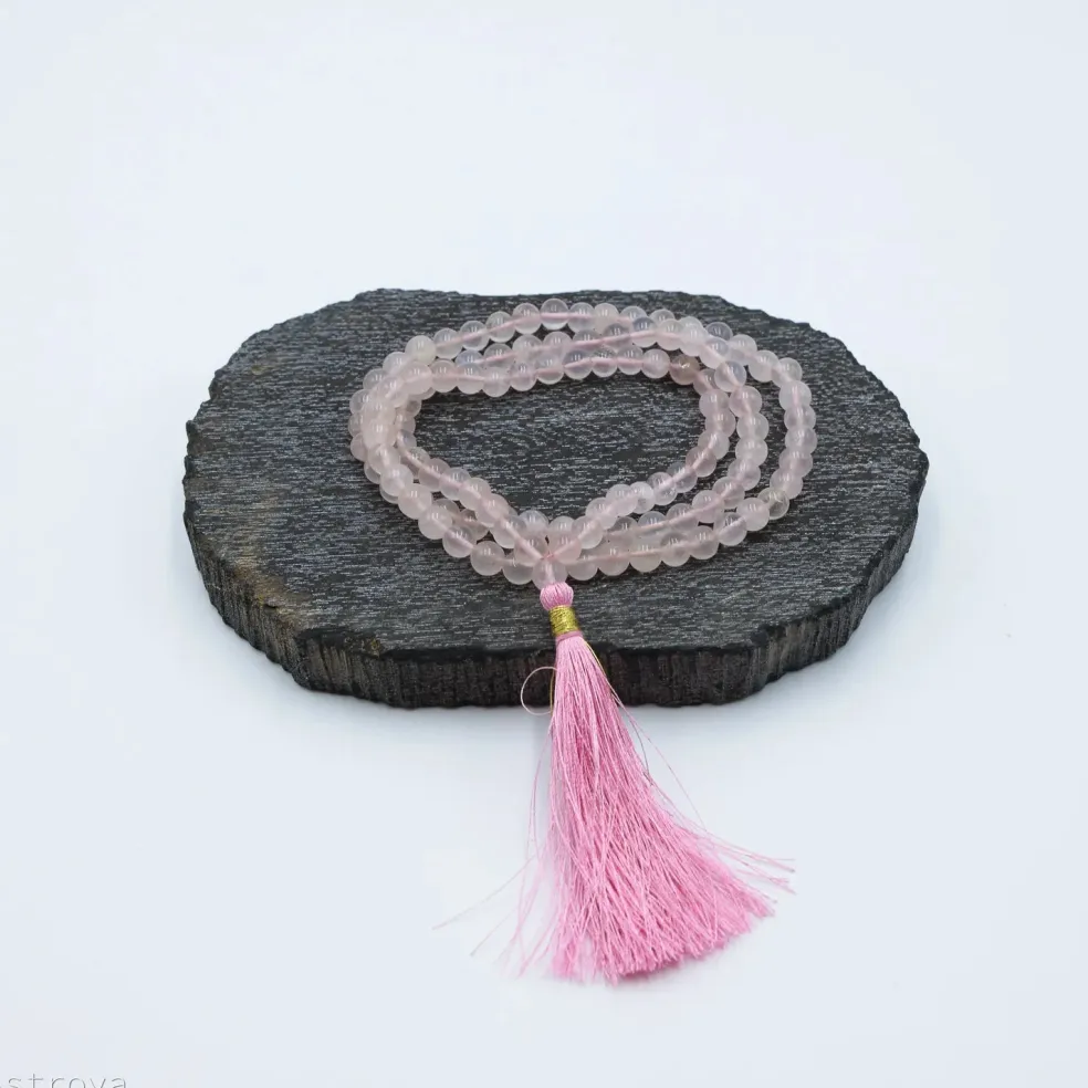 Mala Quartz Rose- perles de 6 mm | 108 perles
